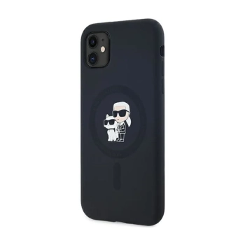 Karl Lagerfeld Silicone Karl & Choupette MagSafe - Etui iPhone 11 (czarny)