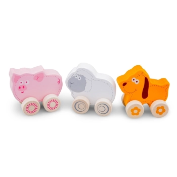 New Classic Toys - Drewniane zwierzątka jeżdżące