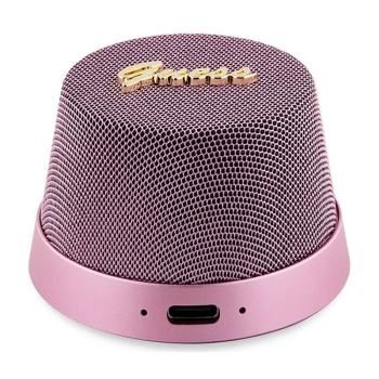 Guess Magnetic Script Metal Logo - Głośnik Bluetooth V5.3 (różowy)