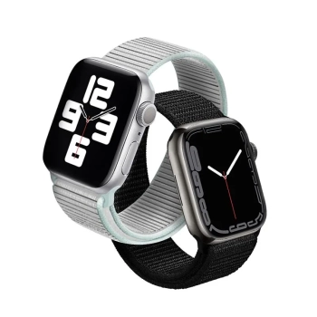 Crong Nylon - Pasek sportowy do Apple Watch 38/40/41 mm (Pastel Grey)