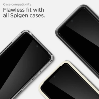 Spigen Alm Glass FC - Szkło hartowane do Google Pixel 8 Pro (Czarna ramka)