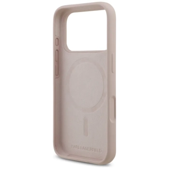 Karl Lagerfeld Silicone Karl & Choupette Ring MagSafe - Etui iPhone 17 Pro (różowy)