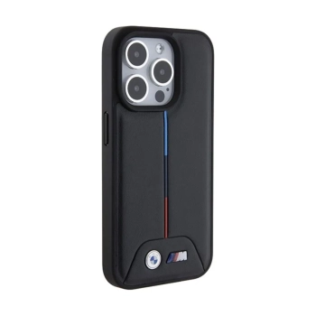BMW Quilted Tricolor - Etui iPhone 15 Pro (czarny)