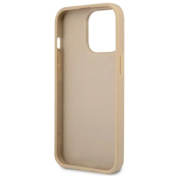 Guess Saffiano Triangle Logo Case - Etui iPhone 13 Pro (beżowy)