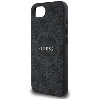 Guess 4G Ring Classic Logo MagSafe - Etui do iPhone 16e (czarny)