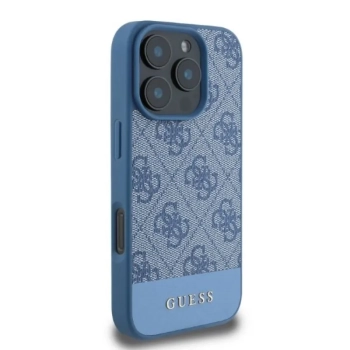 Guess 4G Bottom Stripe - Etui iPhone 16 Pro (niebieski)