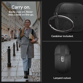 Spigen Urban Fit - Etui do Apple Airpods Pro 1 / 2 (Czarny)