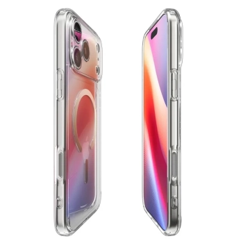Spigen Ultra Hybrid Mag MagSafe - Etui do iPhone 17 Pro (Clear/Gold)