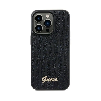 Guess Disco Metal Script - Etui iPhone 13 Pro Max (czarny)