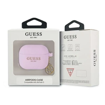 Guess 4G Charms Silicone Case  - Etui AirPods 3 (Purple)