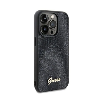 Guess Disco Metal Script - Etui iPhone 13 Pro Max (czarny)