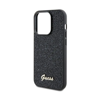 Guess Disco Metal Script - Etui iPhone 13 Pro Max (czarny)