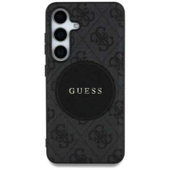 Guess 4G Round Patch Classic Logo MagSafe - Etui do Samsung Galaxy S25+ (czarny)