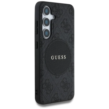 Guess 4G Round Patch Classic Logo MagSafe - Etui do Samsung Galaxy S25+ (czarny)