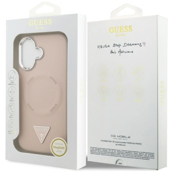 Guess Triangle Logo MagSafe - Etui iPhone 17 (różowy)
