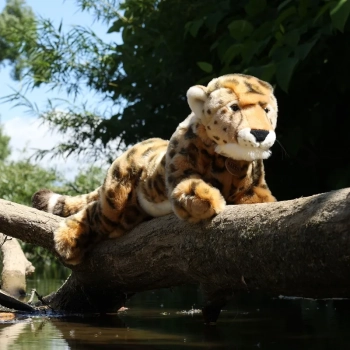 Rappa - Pluszowa realistyczna maskotka Gepard leżący 48 cm Eco-Friendly