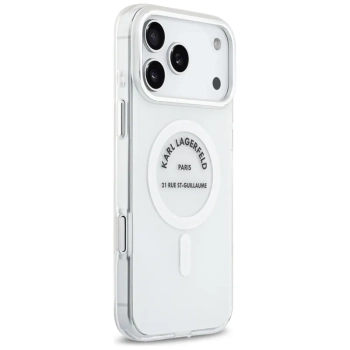Karl Lagerfeld IML Karl RSG Logo MagSafe - Etui iPhone 17 Pro Max (przezroczysty)