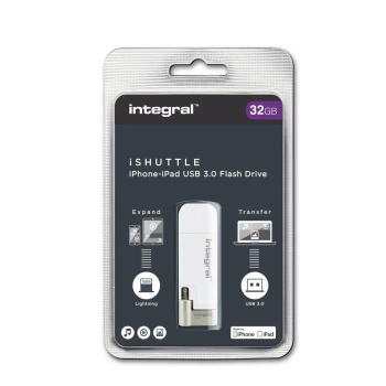 Integral iShuttle - pamięć przenośna 32 GB ze złączem USB oraz Lightning certyfikat MFi