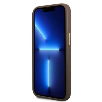 Guess 4G Metal Camera Outline Case - Etui iPhone 14 Plus (Brązowy)