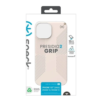 Speck Presidio2 Grip - Etui iPhone 15 / iPhone 14 / iPhone 13 (Bleached Bone / Heirloom Gold / Hazel Brown)