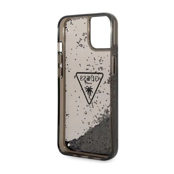 Guess Liquid Glitter Triangle Logo Case - Etui iPhone 14 Plus (czarny)