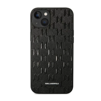 Karl Lagerfeld Saffiano Mono Metal Logo - Etui iPhone 14 Plus (czarny)