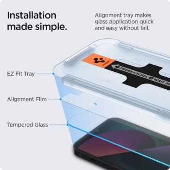 Spigen GLAS.TR EZ FIT 2-Pack - Szkło hartowane do iPhone 16e / iPhone 14 / iPhone 13 Pro / iPhone 13 2 szt
