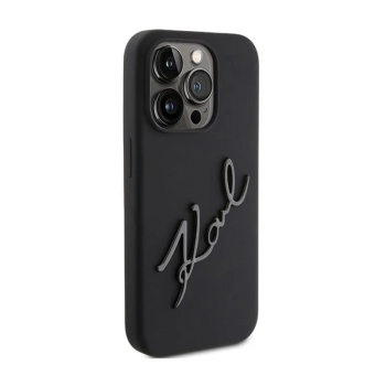 Karl Lagerfeld Silicone Karl Script - Etui iPhone 15 Pro (czarny)