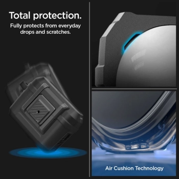 Spigen Lock Fit - Pancerne etui do Apple Airpods Pro 1 / 2 (Czarny)
