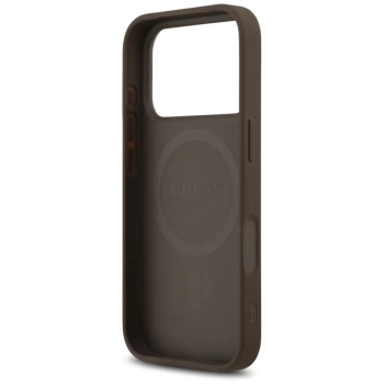 Guess 4G Printed Stripes MagSafe - Etui iPhone 17 Pro (brązowy)