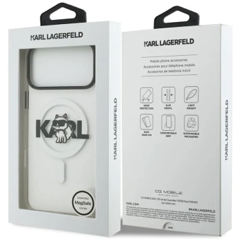 Karl Lagerfeld IML Choupette Sketch Logo MagSafe - Etui iPhone 17 Pro (przezroczysty)