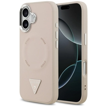 Guess Triangle Logo MagSafe - Etui iPhone 17 (różowy)