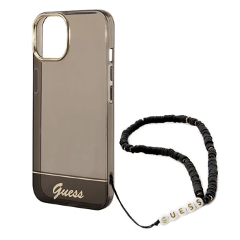 Guess Translucent Pearl Strap - Etui iPhone 14 Plus (czarny)