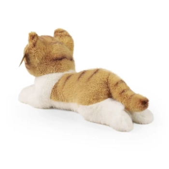 Rappa - Pluszowa realistyczna maskotka Kot brązowo-biały leżący 20 cm Eco-Friendly