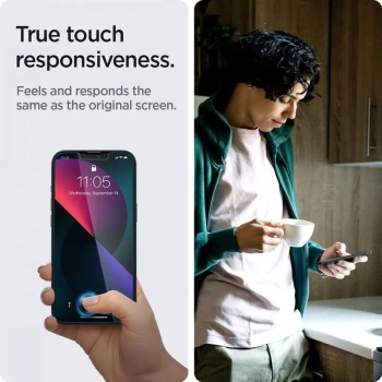 Spigen GLAS.TR EZ FIT Privacy 2-Pack - Szkło hartowane z filtrem prywatyzującym do iPhone 16e / iPhone 14 / iPhone 13 Pro / iPhone 13 2 szt