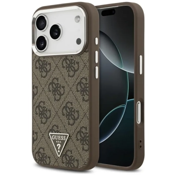 Guess 4G Triangle Logo MagSafe - Etui iPhone 17 Pro (brązowy)