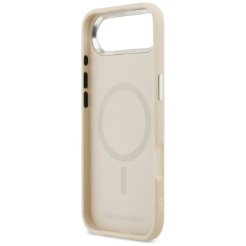 Karl Lagerfeld Karl & Choupette Pins MagSafe - Etui iPhone Air (beżowy)
