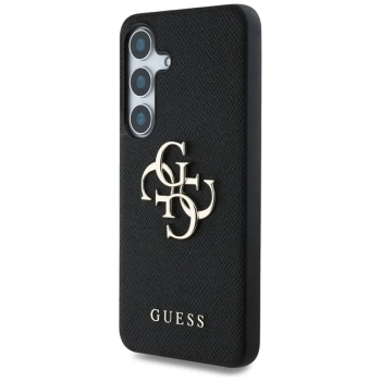 Guess Grained Big 4G Logo Small Classic Logo - Etui do Samsung Galaxy S25+ (czarny)
