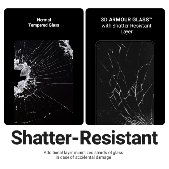 Crong 3D Armour Glass - Szkło hartowane 9H Full Glue do iPhone 16 / iPhone 15 + ramka instalacyjna