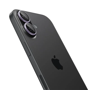 Spigen Optik Pro GLAS.TR EZ Fit Camera Protector 2-Pack - Szkło ochronne na obiektyw do iPhone 16 / 16 Plus / 17 (2 szt) (Purple)