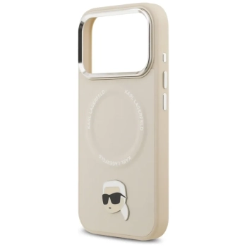 Karl Lagerfeld Karl Pin MagSafe - Etui iPhone 17 Pro Max (beżowy)