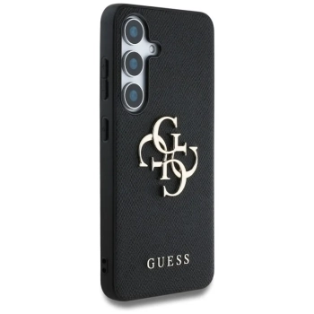 Guess Grained Big 4G Logo Small Classic Logo - Etui do Samsung Galaxy S25+ (czarny)