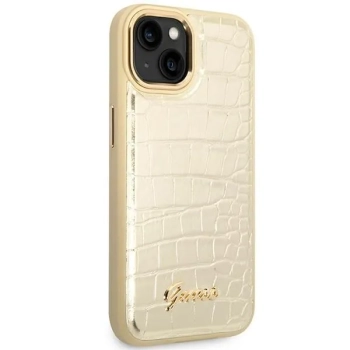 Guess Croco Collection - Etui iPhone 14 Plus (złoty)