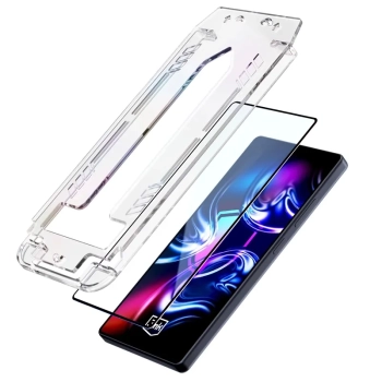 3mk HardGlass Max - Szkło hartowane z aplikatorem do iPhone Air (Czarny)