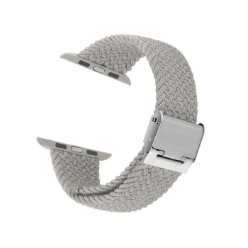 Crong Wave Band - Pleciony pasek do Apple Watch 38/40/41 mm (jasny szary)