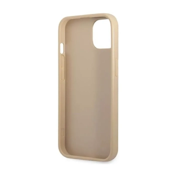 Guess Saffiano Triangle Logo Case - Etui iPhone 13 mini (beżowy)