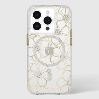 Case-Mate Floral Gems MagSafe - Etui iPhone 15 Pro (Gold)