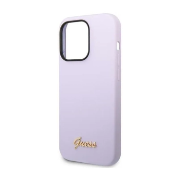 Guess Silicone Vintage - Etui iPhone 14 Pro Max (fioletowy)
