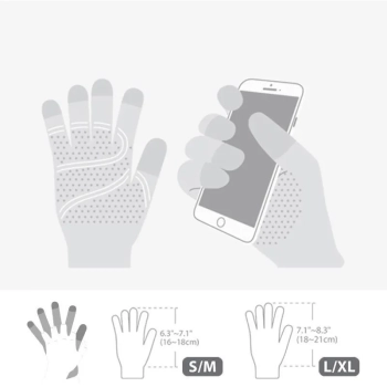 Moshi Digits Touchscreen Gloves - Rękawiczki dotykowe do smartfona (L) (Dark Gray)