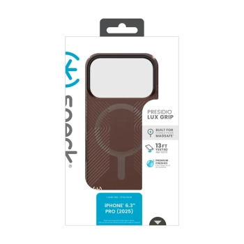 Speck Presidio Lux Grip MagSafe - Etui iPhone 17 Pro (Luxury Shade Matte / Orange)